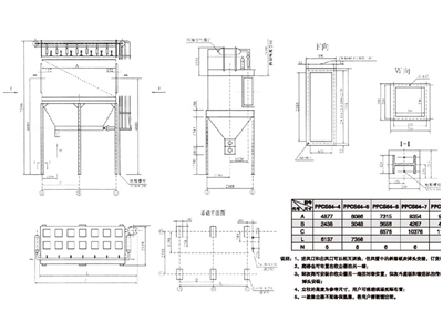 PPCS64系列气箱脉冲袋收尘器外形图