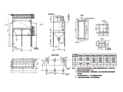 PPCS96系列气箱脉冲袋除尘器外形图